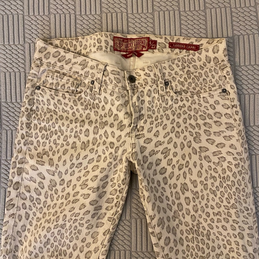 Leopard Lucky Brand Cropped Jeans